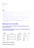 Serbia Dedicated Server
