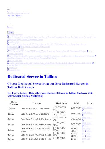 Tallinn Dedicated Server