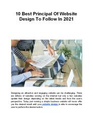 10 Best Principal Of Website Design To Follow In 2021