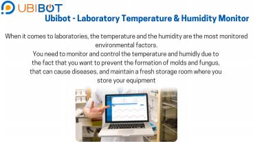 Laboratory Temperature & Humidity Monitor - Ubibot