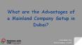Advantages of a Mainland Company Setup in Dubai PowerPoint PPT Presentation