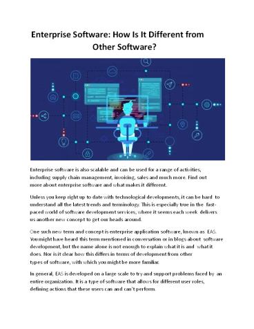 Enterprise Software: How Is It Different from Other Software?