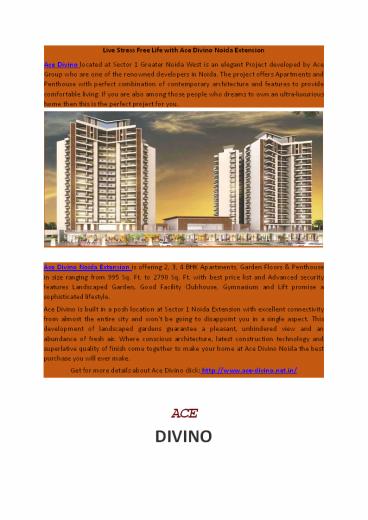 Ace Divino Noida Extension