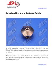 Laser Machine Nozzle: Facts and Details