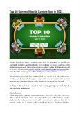 Top 10 Rummy Mobile Gaming App in 2021 PowerPoint PPT Presentation
