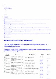 Australia Dedicated Server