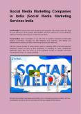 Social Media Marketing Companies in India |Social Media Marketing Services India (1) PowerPoint PPT Presentation