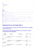 South Africa Dedicated Server PowerPoint PPT Presentation