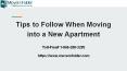Tips to Follow When Moving into a New Apartment PowerPoint PPT Presentation