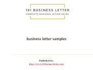 business letter samples