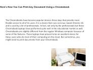 Here’s How You Can Print Any Document Using a Chromebook