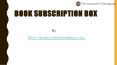 Book Subscription Box (1) PowerPoint PPT Presentation