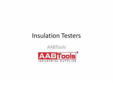 Insulation Testers in UAE