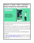 Features of React Native Framework – Reason To Build Your Next Mobile App PowerPoint PPT Presentation