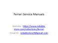 Ferrari Service Manuals PowerPoint PPT Presentation