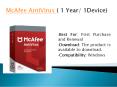 McAfee AntiVirus Plus – 1 Year / 1 Device – Global PowerPoint PPT Presentation