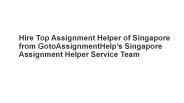 Singapore Assignment Help Service
