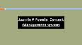 Joomla: A Popular Content Management System PowerPoint PPT Presentation