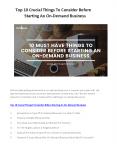 Top 10 Crucial Things To Consider Before Starting An On-Demand Business PowerPoint PPT Presentation