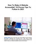 How To Make A Website Accessible? 10 Proven Tips To Follow In 2021 PowerPoint PPT Presentation
