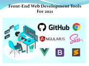 FRONT-END WEB DEVELOPMENT TOOLS FOR 2021