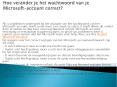 Microsoft wachtwoord vergeten helpen online service PowerPoint PPT Presentation