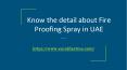 Know the detail about fire proofing spray in UAE PowerPoint PPT Presentation