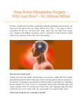 Deep Brain Stimulation Surgery – Why And How? - Dr. Shivam Mittal PowerPoint PPT Presentation