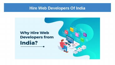 Hire Web Developers Of India