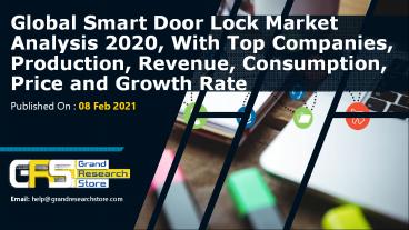Smart Door Lock Market