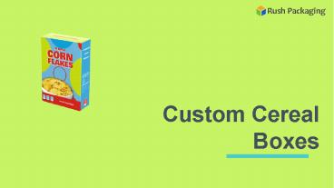 Custom Cereal Boxes