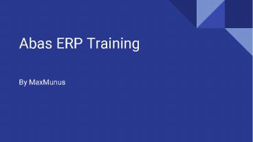 abas erp training & complete certification guidance on this