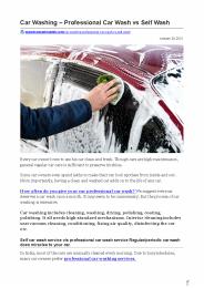Car Washing – Professional Car Wash vs Self Wash