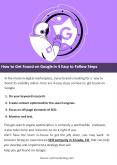 How to Get Found on Google in 4 Easy to Follow Steps PowerPoint PPT Presentation
