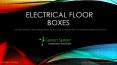 Electrical Floor Boxes by Connect System (1) PowerPoint PPT Presentation