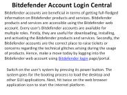 Bitdefender Account Login Central