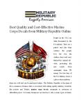 Best Quality and Cost-Effective Marine Corps Decals PowerPoint PPT Presentation