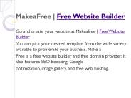 Makeafree | Free Website Builder