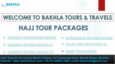 Hajj Tour Package