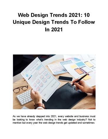 Web Design Trends 2021: 10 Unique Design Trends To Follow In 2021