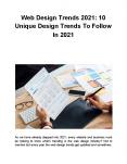 Web Design Trends 2021: 10 Unique Design Trends To Follow In 2021 PowerPoint PPT Presentation