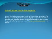 Warren Buffett Value Investing Book