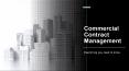 What is commercial contract management? PowerPoint PPT Presentation