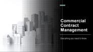 What is commercial contract management?