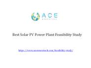 Best Solar PV Power Plant Feasibility Study