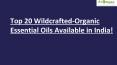 Top 20 Wildcrafted-Organic Essential Oils Available in India! PowerPoint PPT Presentation