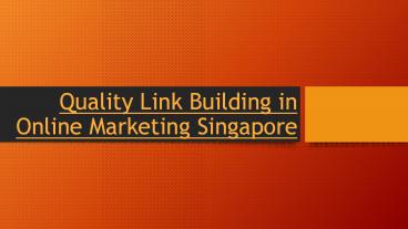 Straight forward Link Building Strategies