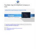 Top flutter App Development Company in USA PowerPoint PPT Presentation
