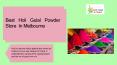 Holi Gulal Hindu Festival PowerPoint PPT Presentation