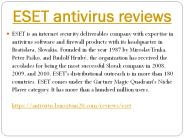 ESET antivirus reviews
